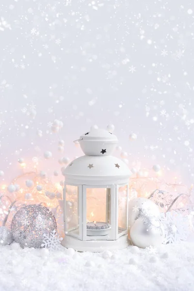 圣诞作文灯笼。节日圣诞背景 — 图库照片