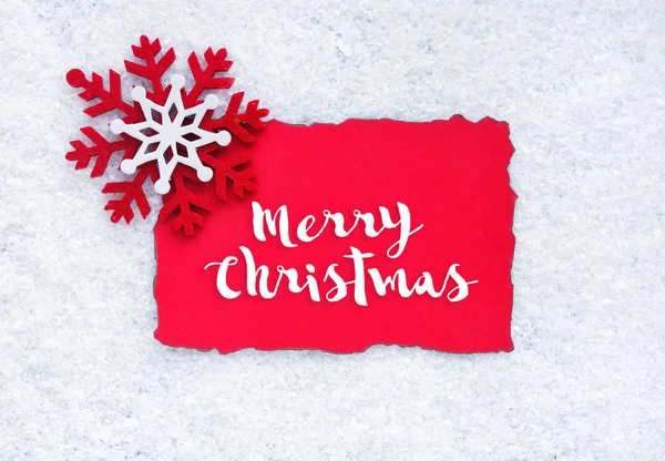 Greeting card on snow background. Christmas background with space for your text.