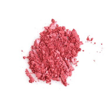 Beyaz arka plan üzerinde izole örnekleri göz farı ezilmiş.