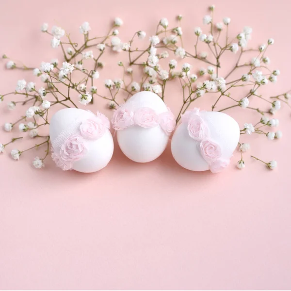 Easter Pink Background Empty Space Text — Stock Photo, Image