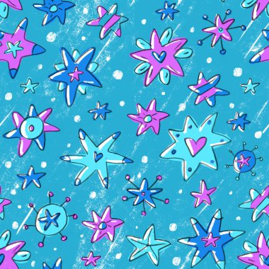  Mavi zemin üzerine Dikişsiz Noel desen