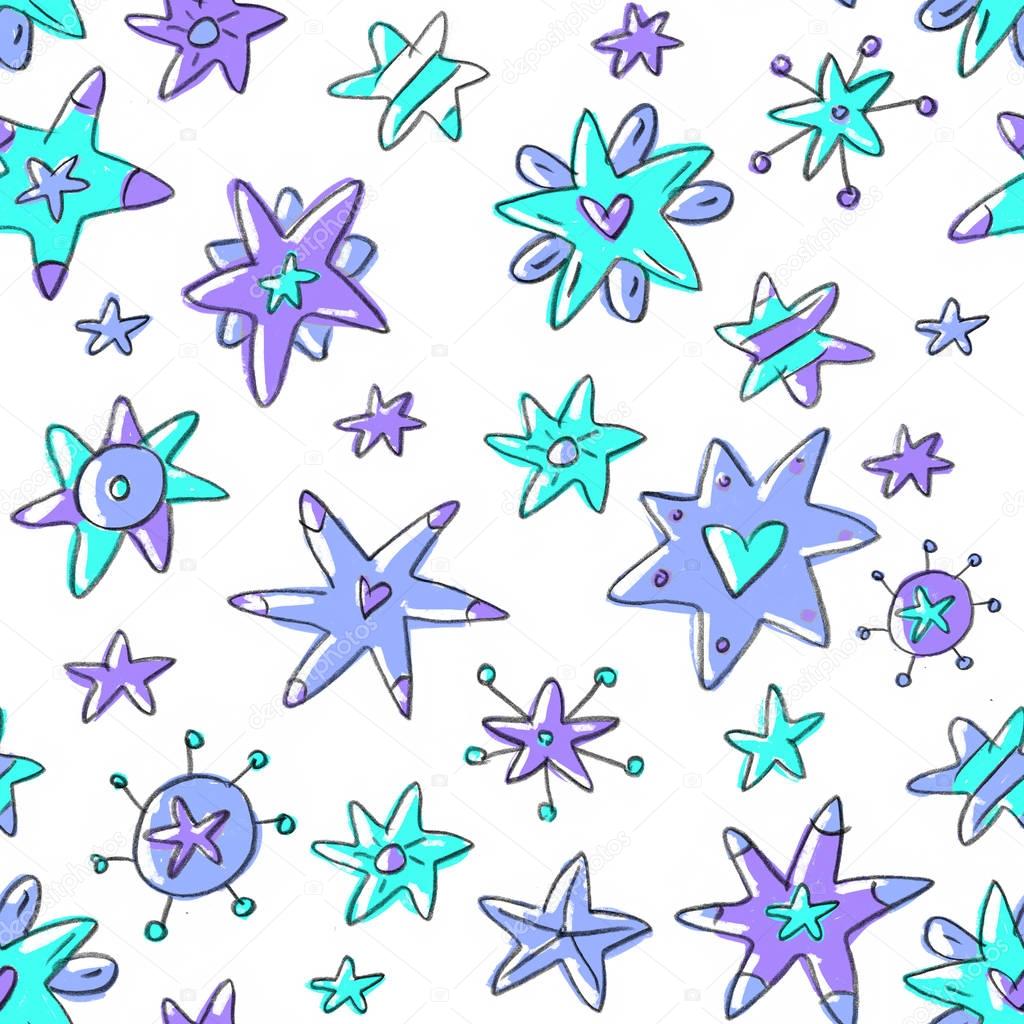  Seamless Christmas pattern on white background