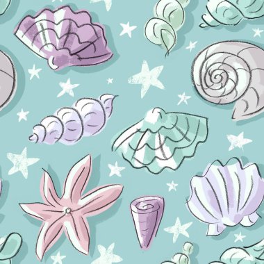 vektör kabukları ile seamless modeli