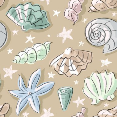 vektör kabukları ile seamless modeli