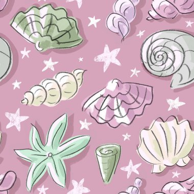 vektör kabukları ile seamless modeli