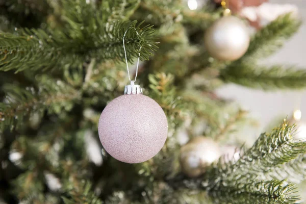 Рождественские елки и рождественские украшения — стоковое фото