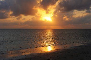 güzel tropikal gün batımı