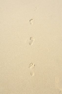 Kumda ayak izleri