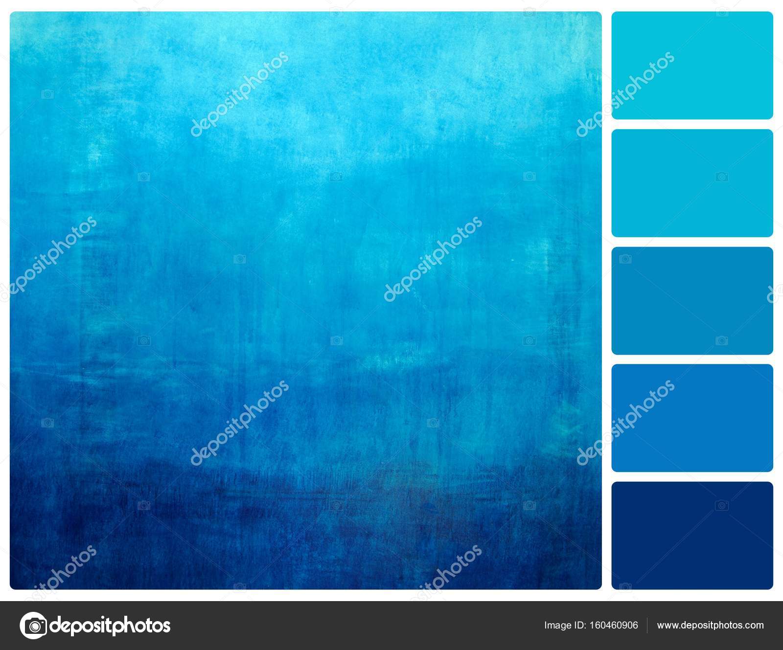 Main A Dessiné Un Fond Dégradé Bleu Sur Mur Avec Palette Couleur S