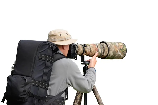 Profesionální wildlife fotograf — Stock fotografie