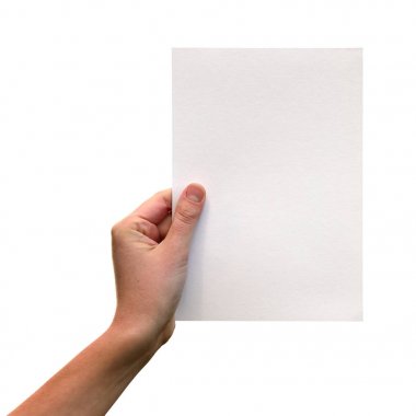 Eller temiz parça kağıt ile 