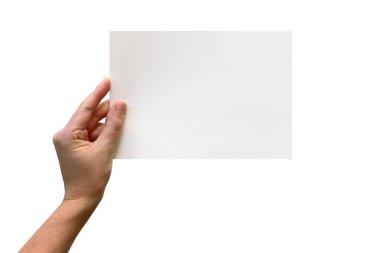 Eller temiz parça kağıt ile 