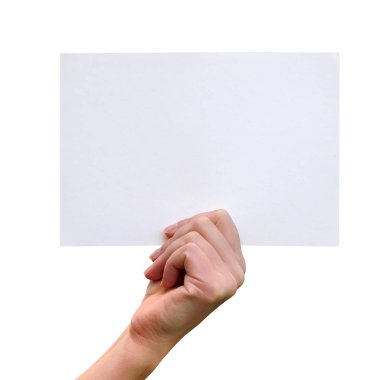 Eller temiz parça kağıt ile 