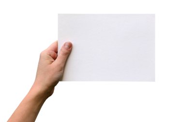 Eller temiz parça kağıt ile 