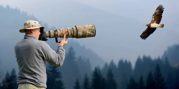 Fotógrafo profesional de vida salvaje — Foto de Stock