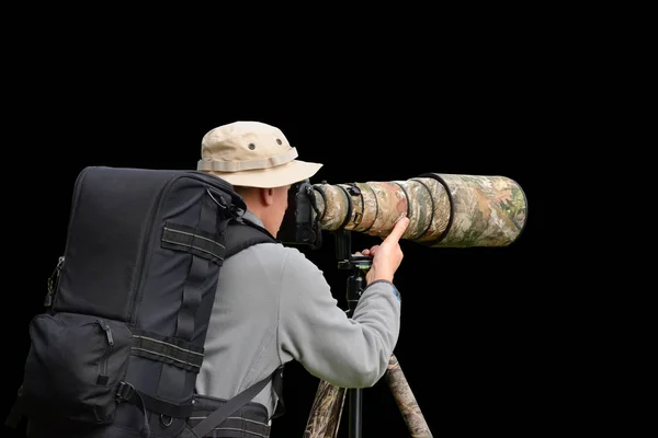 Fotografo professionista della fauna selvatica — Foto Stock