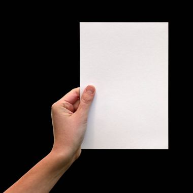 Eller temiz parça kağıt ile 