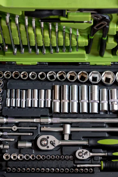 Uppsättning verktyg för reparation i rutan — Stockfoto