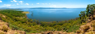 View from the mountains to Lake Nakuru National Park in Kenya, Africa clipart