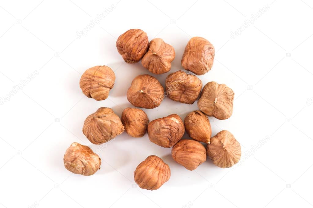Hazelnuts Isolated On White Background Stock Photo Maggee