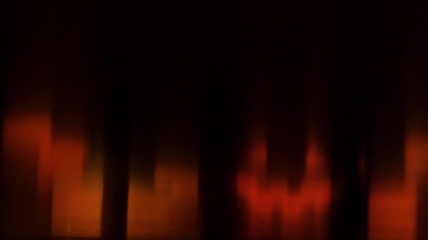 Calabaza Helloween y velas reflejo borroso — Vídeo de stock
