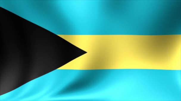 Bahamas-Flagge. Hintergrund nahtlose Looping-Animation. 4k hochauflösendes Video. — Stockvideo