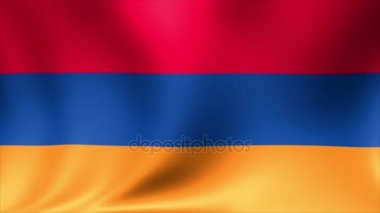 Ermenistan bayrağı. Arka plan animasyon döngü sorunsuz. 4 k yüksek tanımlı Video.