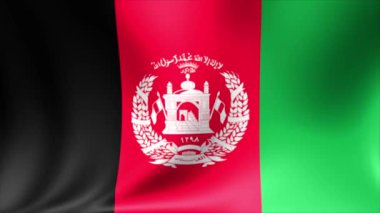 Afganistan bayrağı. Arka plan animasyon döngü sorunsuz. 4 k yüksek tanımlı Video.