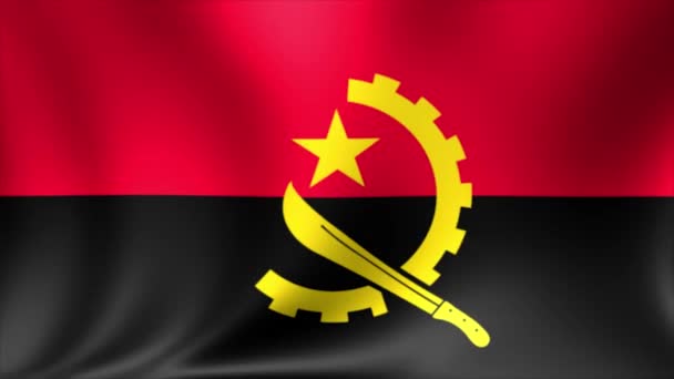 Angola Flag. Background Seamless Looping Animation. 4K High Definition Video. Stock Footage