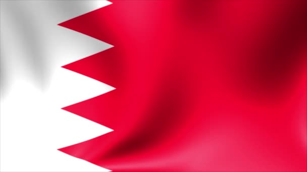 Bahrain Flag. Baggrund Problemfri Looping Animation. 4K High Definition video . – Stock-video