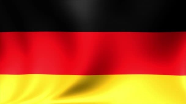 Deutschland Flagge Hintergrund. stilisierte Deutschlandfahne mit Grunge-Hintergrund. animiertes Schwenken der britischen Flagge abstrakt. — Stockvideo