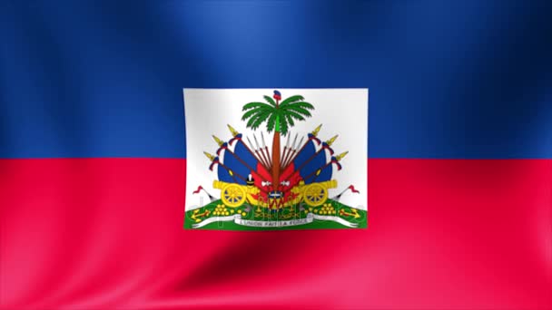 Haitianische Flagge. Hintergrund nahtlose Looping-Animation. 4k hochauflösendes Video. — Stockvideo