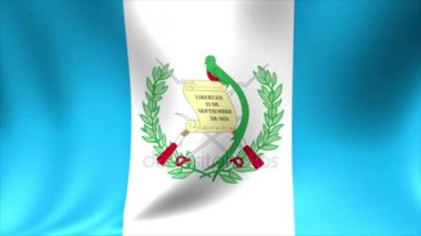 Guatemala bayrağı. Arka plan animasyon döngü sorunsuz. 4 k yüksek tanımlı Video.