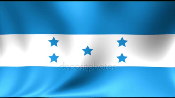 Σημαία της Ονδούρας. Φόντο χωρίς συγκόλληση επανάληψη κίνησης. Βίντεο υψηλής ευκρίνειας 4 k. — Αρχείο Βίντεο