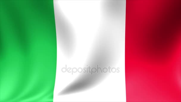 Italië vlag. Achtergrond naadloze Looping animatie. 4 k High Definition-Video. — Stockvideo