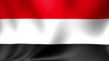 Yemen bayrak. Arka plan animasyon döngü sorunsuz. 4 k yüksek tanımlı Video.