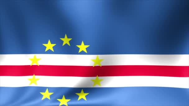 Bandera de Cabo Verde. Animación de bucle sin costura de fondo. Video de alta definición 4K . — Vídeo de stock