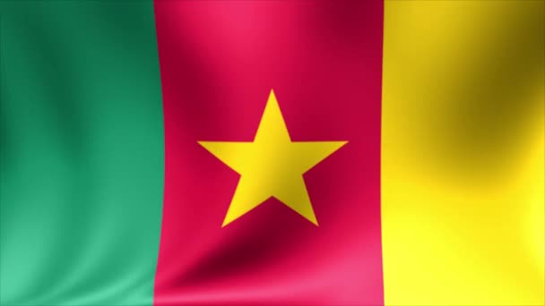 Cameroon Flag. Background Seamless Looping Animation. 4K High Definition Video. — Stock Video