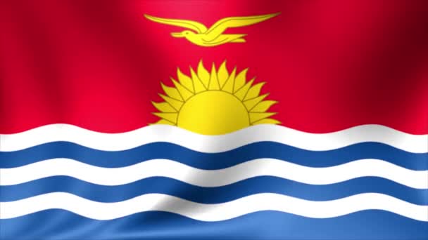 Kiribati zászlaja. Háttér varrat nélküli hurok élénkség. 4 k HD-videó. — Stock videók