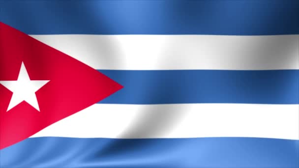Bandera de Cuba. Animación de bucle sin costura de fondo. Video de alta definición 4K . — Vídeo de stock