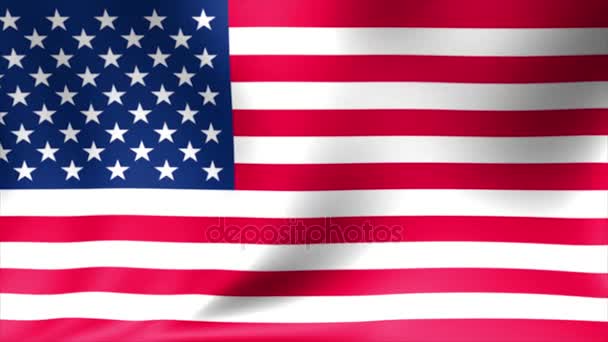 United States of America Flag. Background Seamless Looping Animation. 4K High Definition Video. — Stock Video