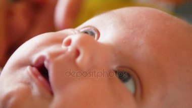 Bir yeni doğmuş bebek Childs'ın gözleri makro bebek göz görme yakın atış