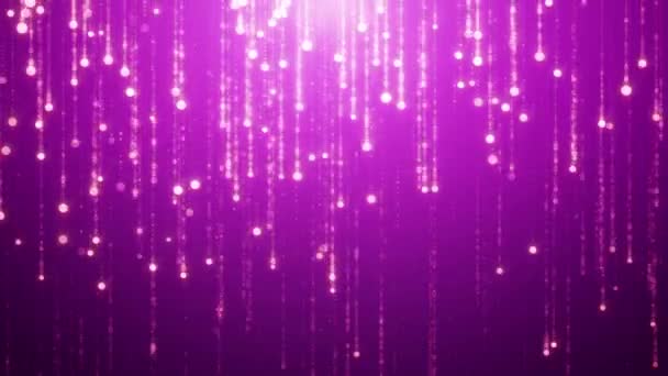 Abstrakter Hintergrund mit leuchtenden Bokeh-Funkeln. Herabfallende Partikel glätten die Animation. abstrakte goldene Bokeh-Partikel nahtlose Schleife — Stockvideo