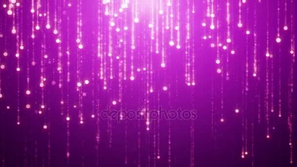 Abstract background with shining bokeh sparkles. Fallen particles Smooth animation looped. Abstract golden bokeh particles seamless loop — Stock Video