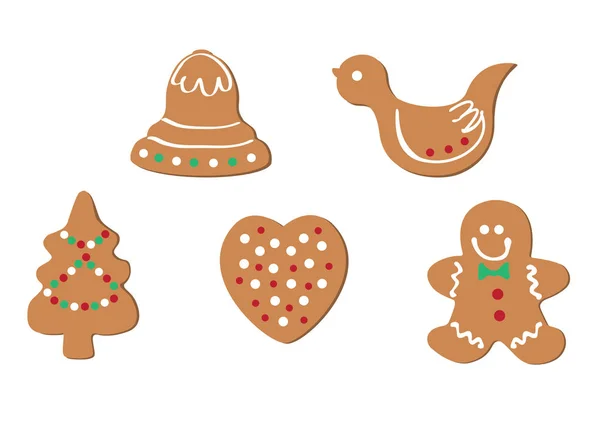 Set von Weihnachten gingersnap — Stockvektor