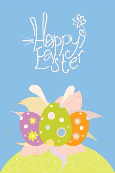 Easter card with eggs — Stock Vector