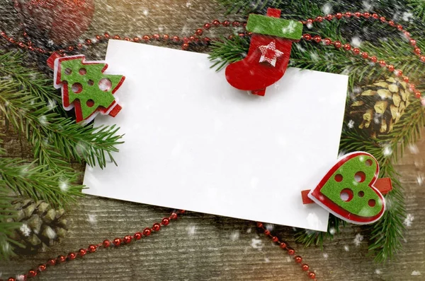 Noel dekor beyaz kağıt ve kar