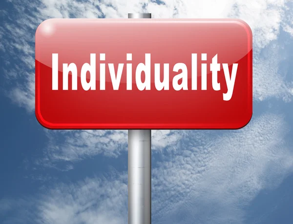 Individuality text on sign — Stock Photo, Image