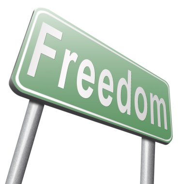 Özgürlük yol işaret, billboard  