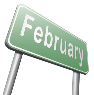 Şubat yol işaret, billboard  